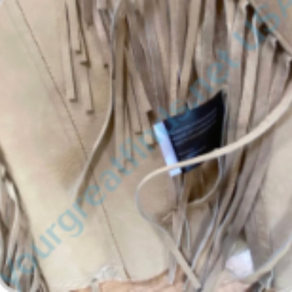 Mix It Suede Leather Fringed Jacket M - Picture 4 of 5